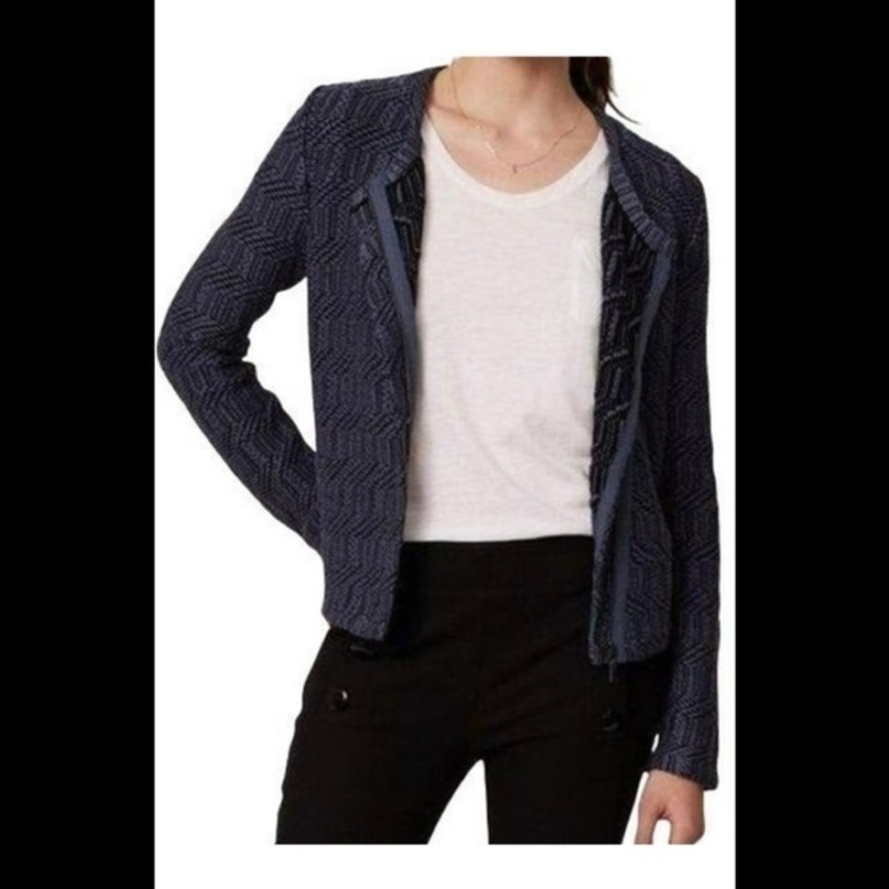 LOFT |‎ Maze Zip Knitted Moto Jacket size medium